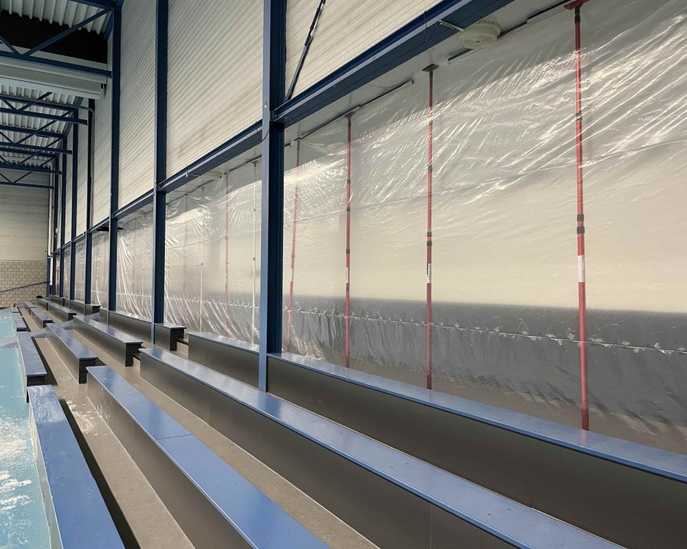 Stofscherm sporthal Veendam