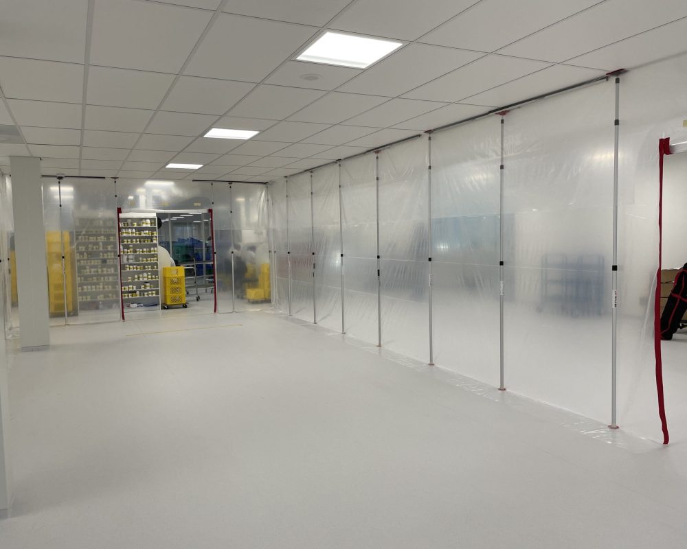 Cleanroom stofwand stofschermhuren.nl